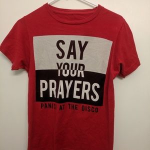 Panic at the Disco Say Your Prayers Red Tee